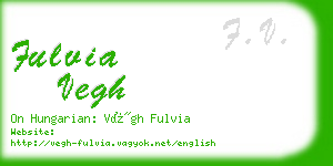 fulvia vegh business card